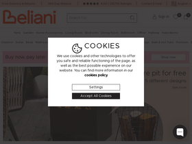'beliani.co.uk' screenshot
