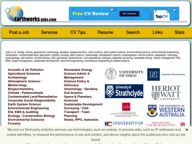 'earthworks-jobs.com' screenshot