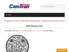 'camtranbus.com' screenshot