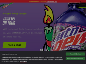 'mountaindew.com' screenshot