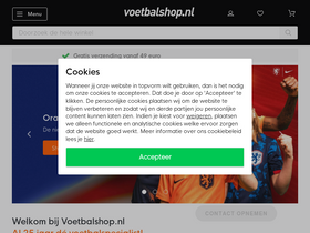 'voetbalshop.nl' screenshot
