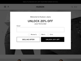 'hudsonjeans.com' screenshot