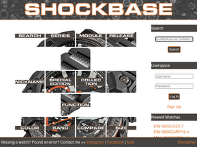 'shockbase.org' screenshot