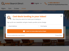 'hotelsearchdirect.com' screenshot