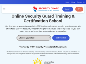 securityguardschool.com homepage screenshot