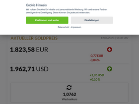 'goldpreis.de' screenshot