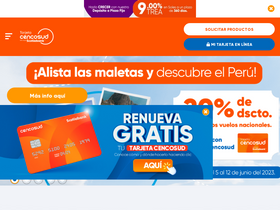 'tarjetacencosud.pe' screenshot