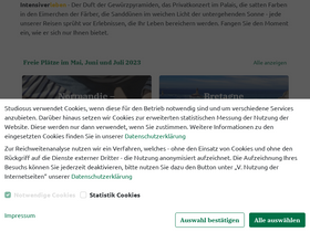 'studiosus.com' screenshot