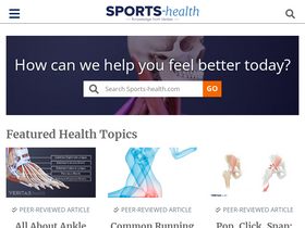 'sports-health.com' screenshot