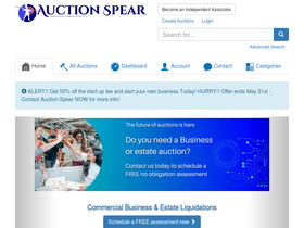 'auctionspear.com' screenshot