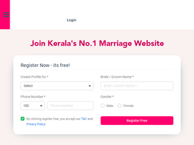 'keralamarriage.com' screenshot