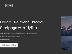 'mytab.me' screenshot