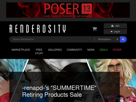 'renderosity.com' screenshot