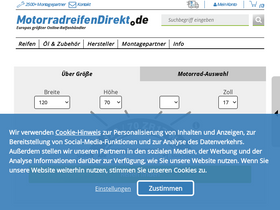 'motorradreifendirekt.de' screenshot