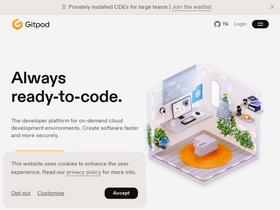 'gitpod.io' screenshot