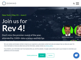 'dominodatalab.com' screenshot