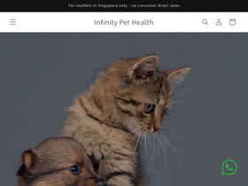 infinitypethealth.com homepage screenshot
