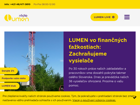 'lumen.sk' screenshot