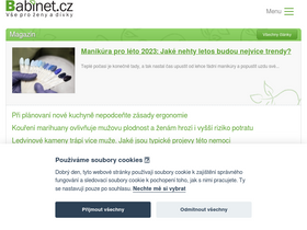 'babinet.cz' screenshot
