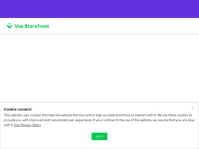 'vuestorefront.io' screenshot
