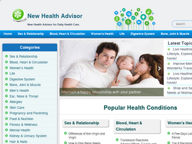 'newhealthadvisor.org' screenshot