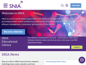 'snia.org' screenshot