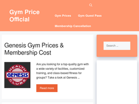 'gympricelist.com' screenshot