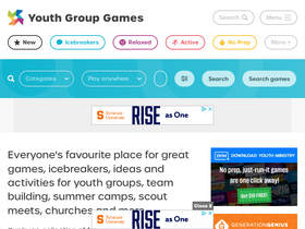 'youthgroupgames.com.au' screenshot