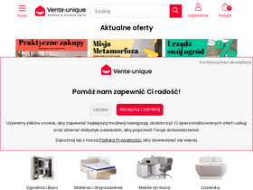 'vente-unique.pl' screenshot