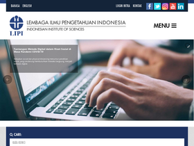 'lipi.go.id' screenshot