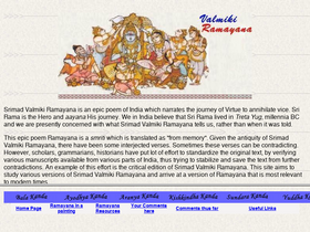 'valmikiramayan.net' screenshot