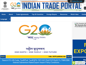 'indiantradeportal.in' screenshot