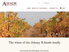 agenorwine.com homepage screenshot
