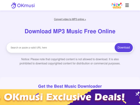 'okmusi.com' screenshot
