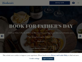 'carluccios.com' screenshot