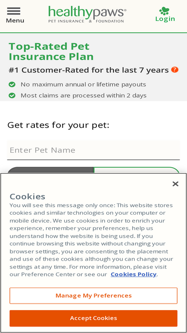 healthypawspetinsurance.com