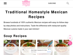 'mexicoinmykitchen.com' screenshot