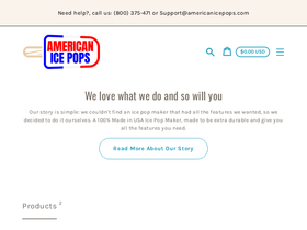 americanicepops.com homepage screenshot