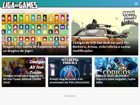 'ligadosgames.com' screenshot