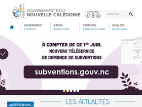 'gouv.nc' screenshot