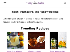 'yummyindiankitchen.com' screenshot