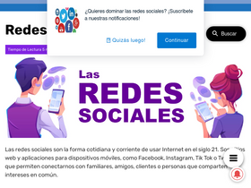 'aredessociales.com' screenshot