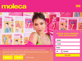 'moleca.com.br' screenshot