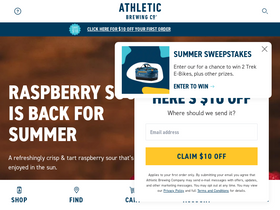 'athleticbrewing.com' screenshot