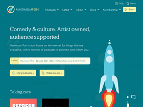 'maximumfun.org' screenshot