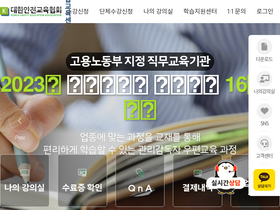 'esafetykorea.or.kr' screenshot