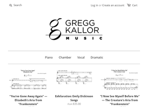 greggkallormusic.com homepage screenshot