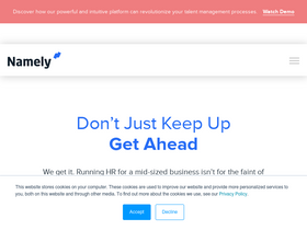 'namely.com' screenshot