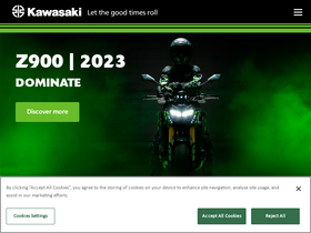 'kawasaki.eu' screenshot