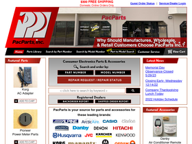 'pacparts.com' screenshot
